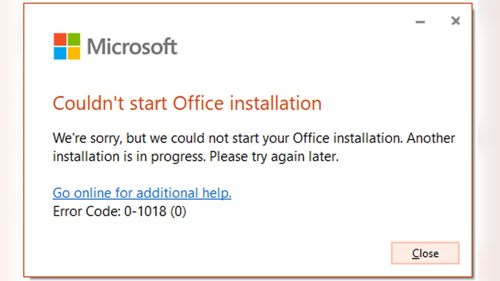 Couldn T Start Office Installation Error Code 0 1018 0: Quick Fix Guide