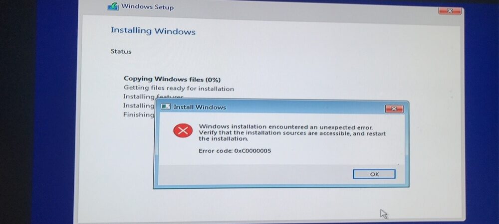Error Code 0Xc000005: Quick Fixes to Resolve the Crash