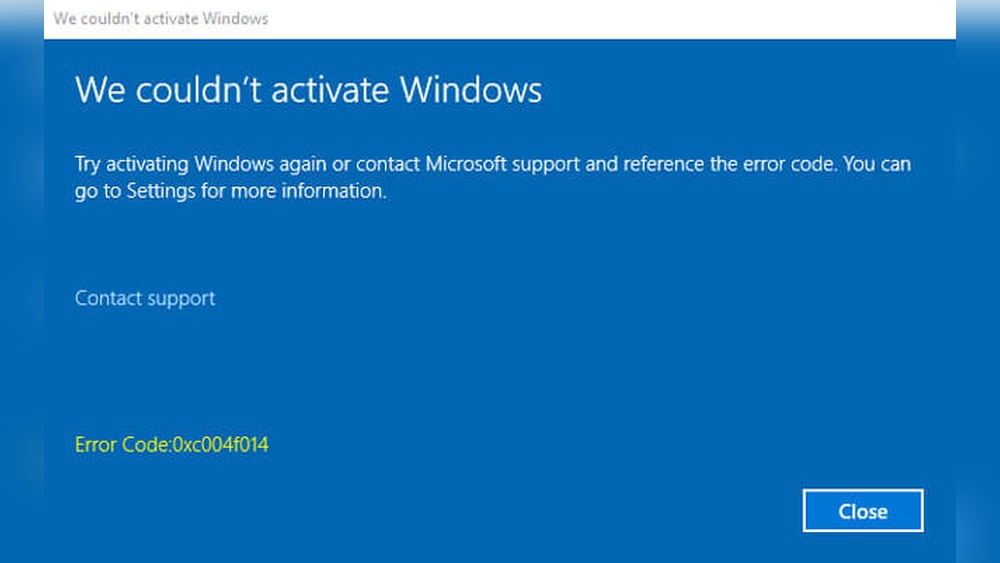 Error Code 0Xc004F014: Quick Fixes to Resolve Activation Issues