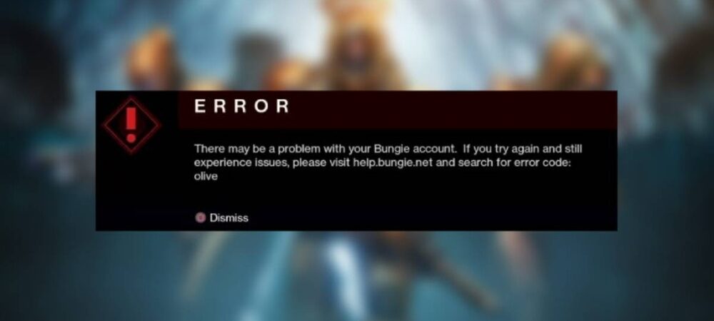 Error Code Olive Destiny 2: Quick Fixes to Get Back in Game